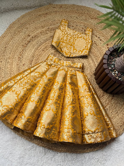 Aarya Golden Bloom Lehenga Choli Set