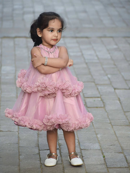 Rosy Fairy Party Wear Dress