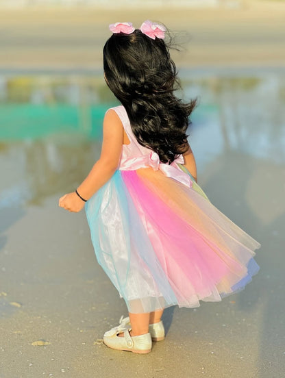 Rainbow Unicorn Dream Tulle Dress for Girls