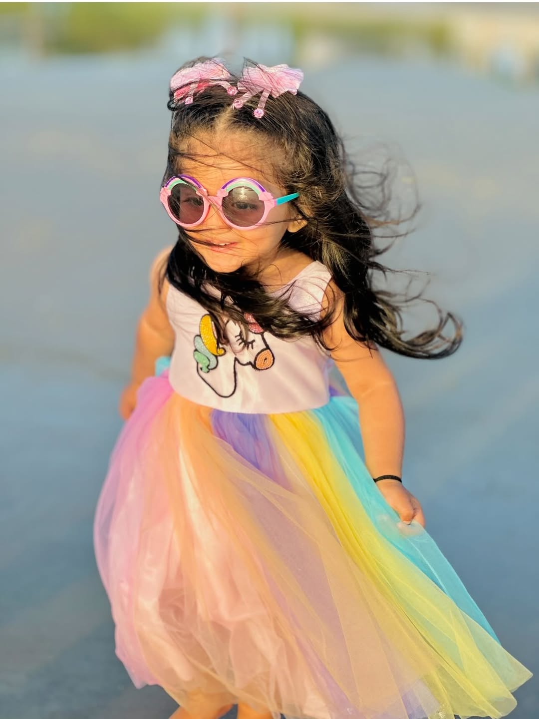 Rainbow Unicorn Dream Tulle Dress for Girls