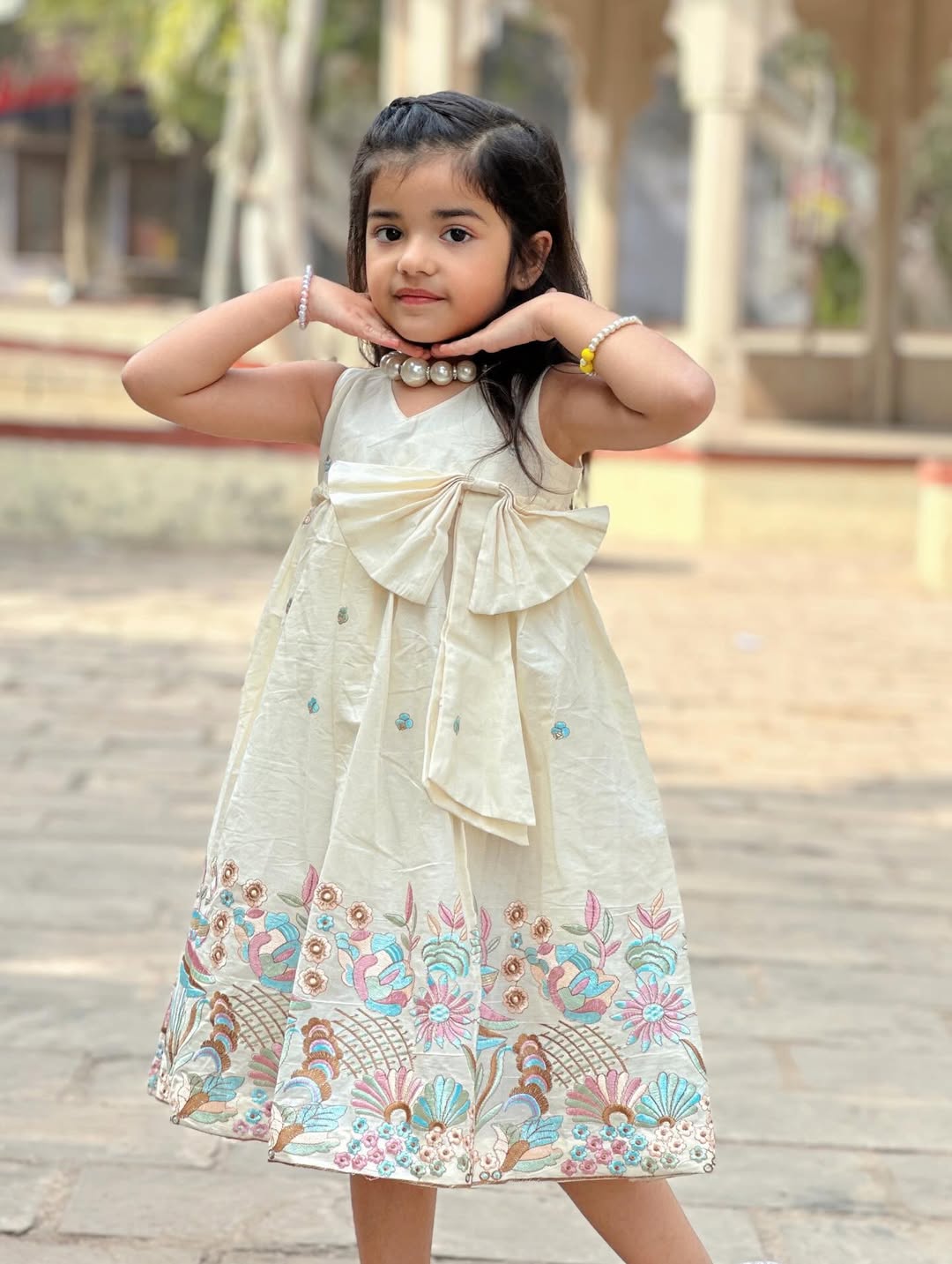 Pihu Little Pearl Floral Frock