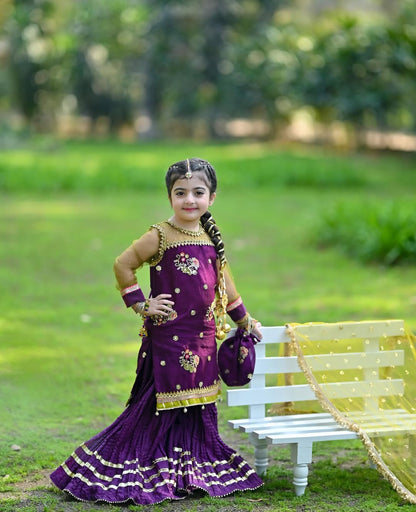 Meher Royal Purple Sharara Set