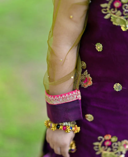 Meher Royal Purple Sharara Set