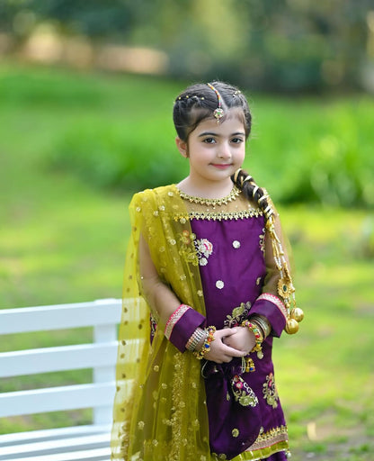 Meher Royal Purple Sharara Set