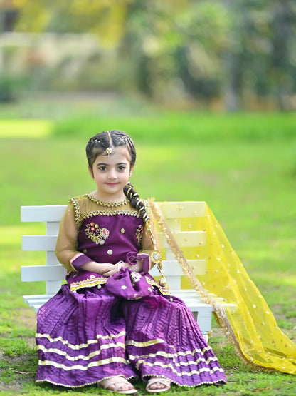 Meher Royal Purple Sharara Set