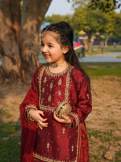 Royal Ruby Festive Sharara Set