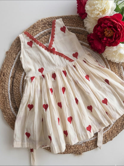 Cupid Hearts Cotton Frock