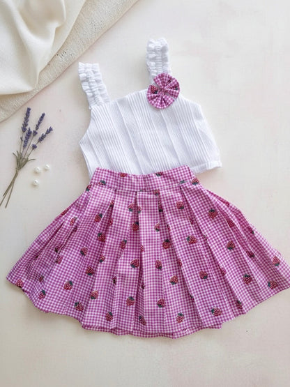Sweet Summer Cute Crop Top & Skirt Set