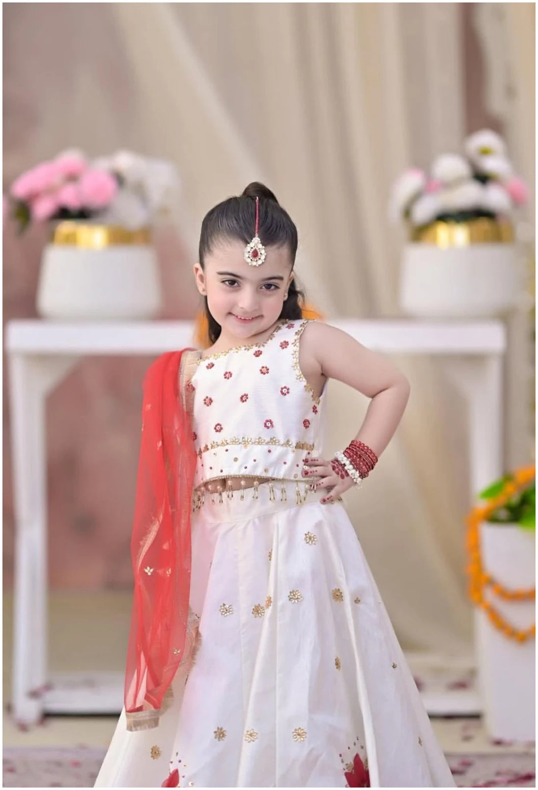 Ivory Blossom Festive Lehenga Choli Set