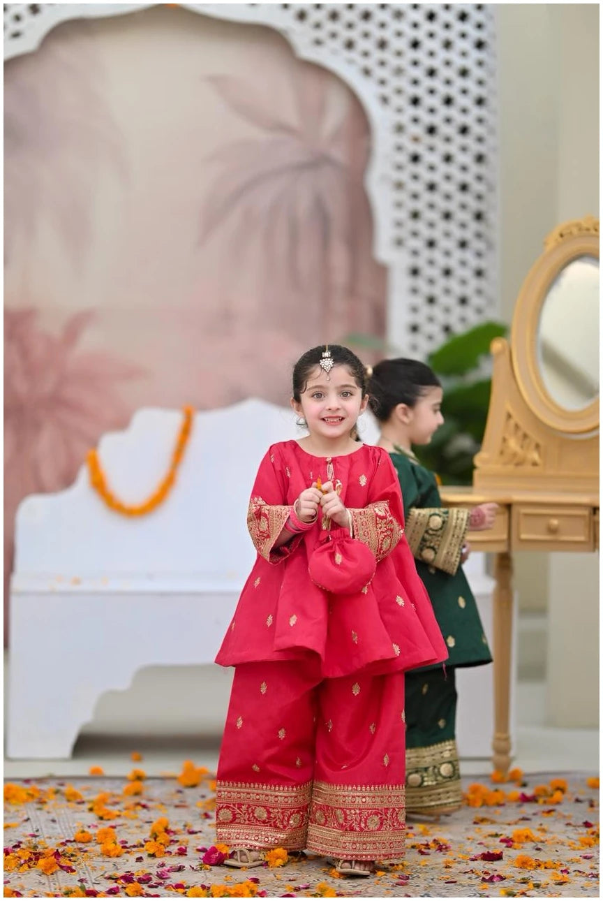 Emerald Noor Kids Kurta Pant Set