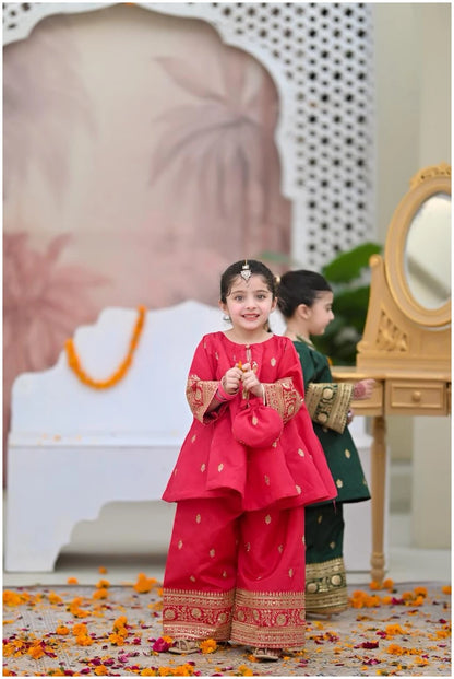Emerald Noor Kids Kurta Pant Set