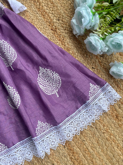 Trending Soft Silk With Foil Butta Work Kids Lahenga Choli