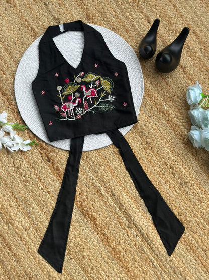 Trending Premium Pure Cotton Fabric With Hand Work Kids Cord-Set
