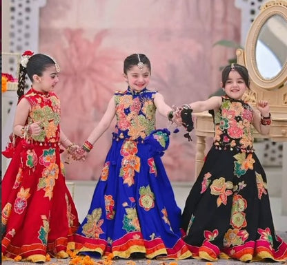 Aadhya Bloom Floral Kids Lehenga Choli