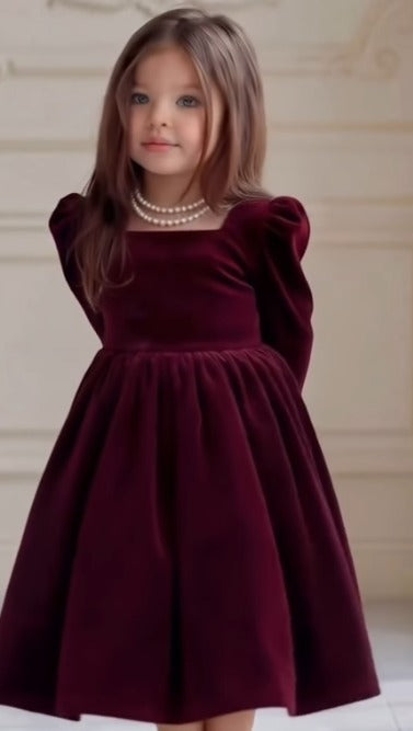Aveline Royal Velvet Party Dress