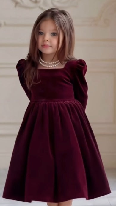 Aveline Royal Velvet Party Dress