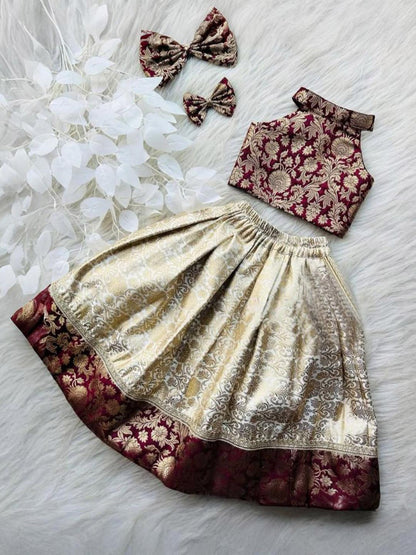 Diya Printed Ready to Wear Cotton Lehenga & Choli