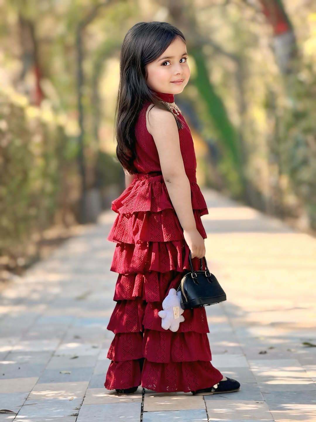 Ruby Ruffle Glam Co-Ord Set