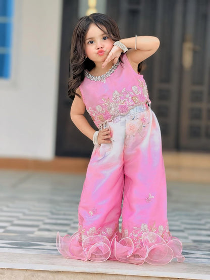 Rose Glimmer Indo-Western Jumpsuit