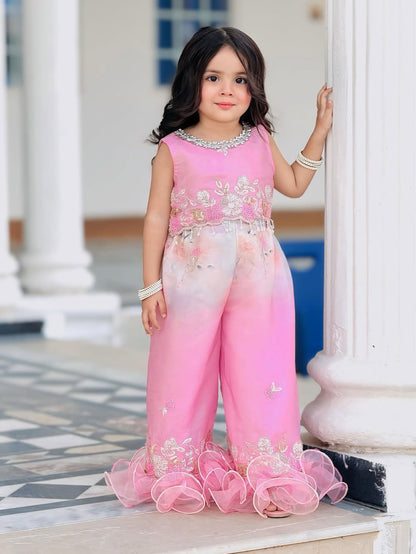 Rose Glimmer Indo-Western Jumpsuit