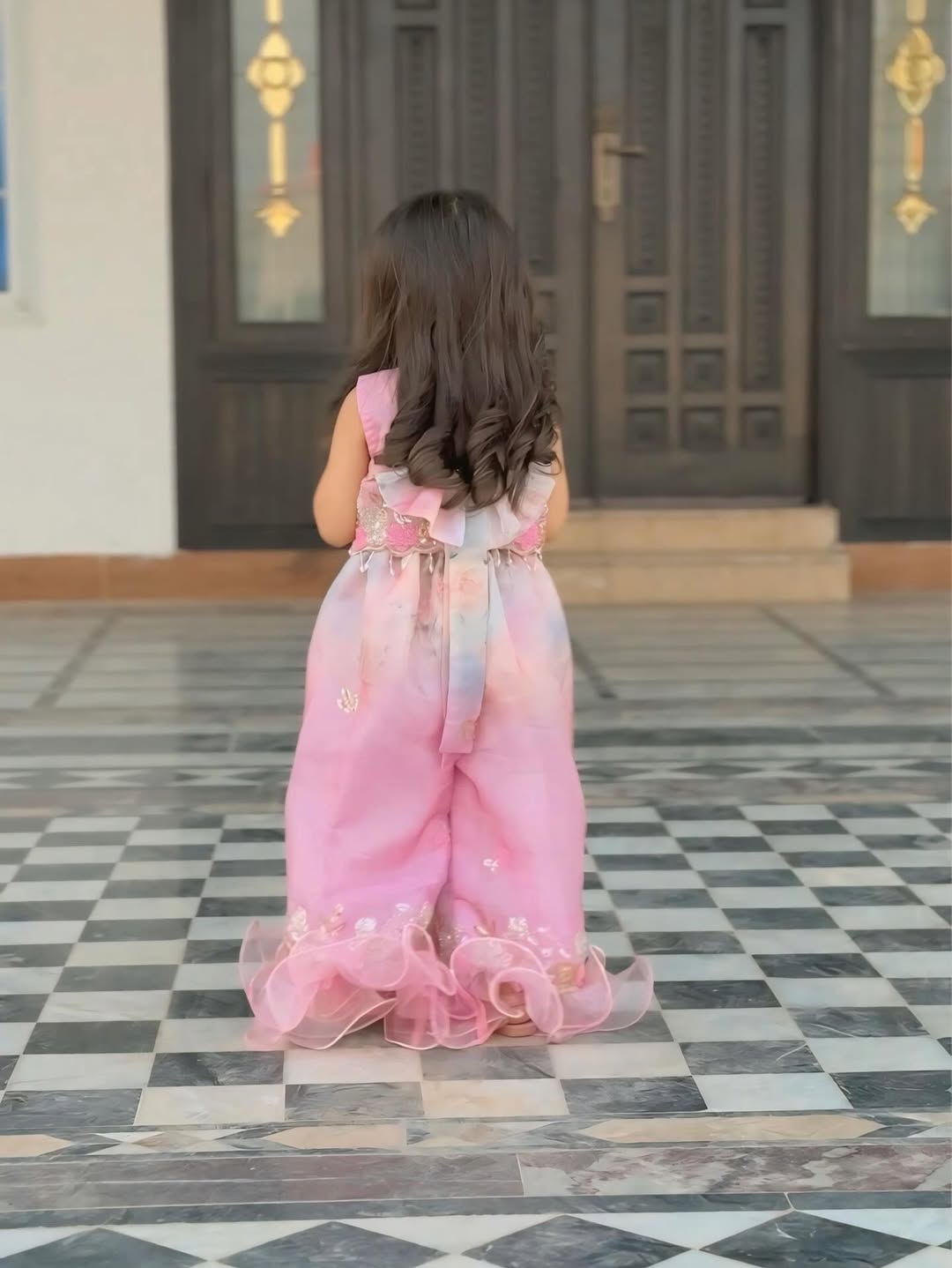 Rose Glimmer Indo-Western Jumpsuit