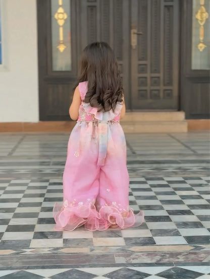 Rose Glimmer Indo-Western Jumpsuit