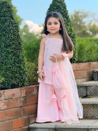 Blush Pearl Ethnic Sharara Set
