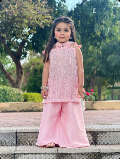 Blush Pearl Ethnic Sharara Set