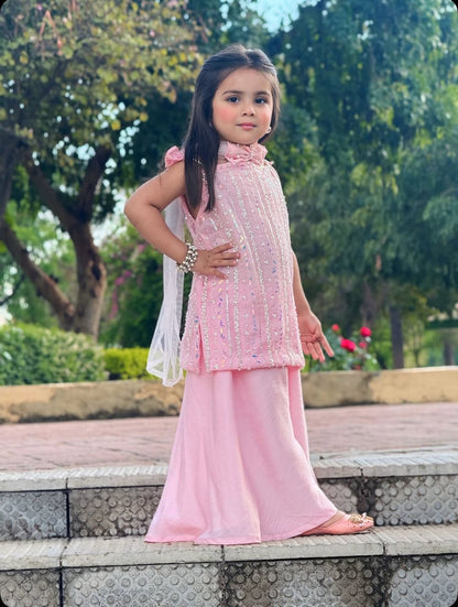 Blush Pearl Ethnic Sharara Set