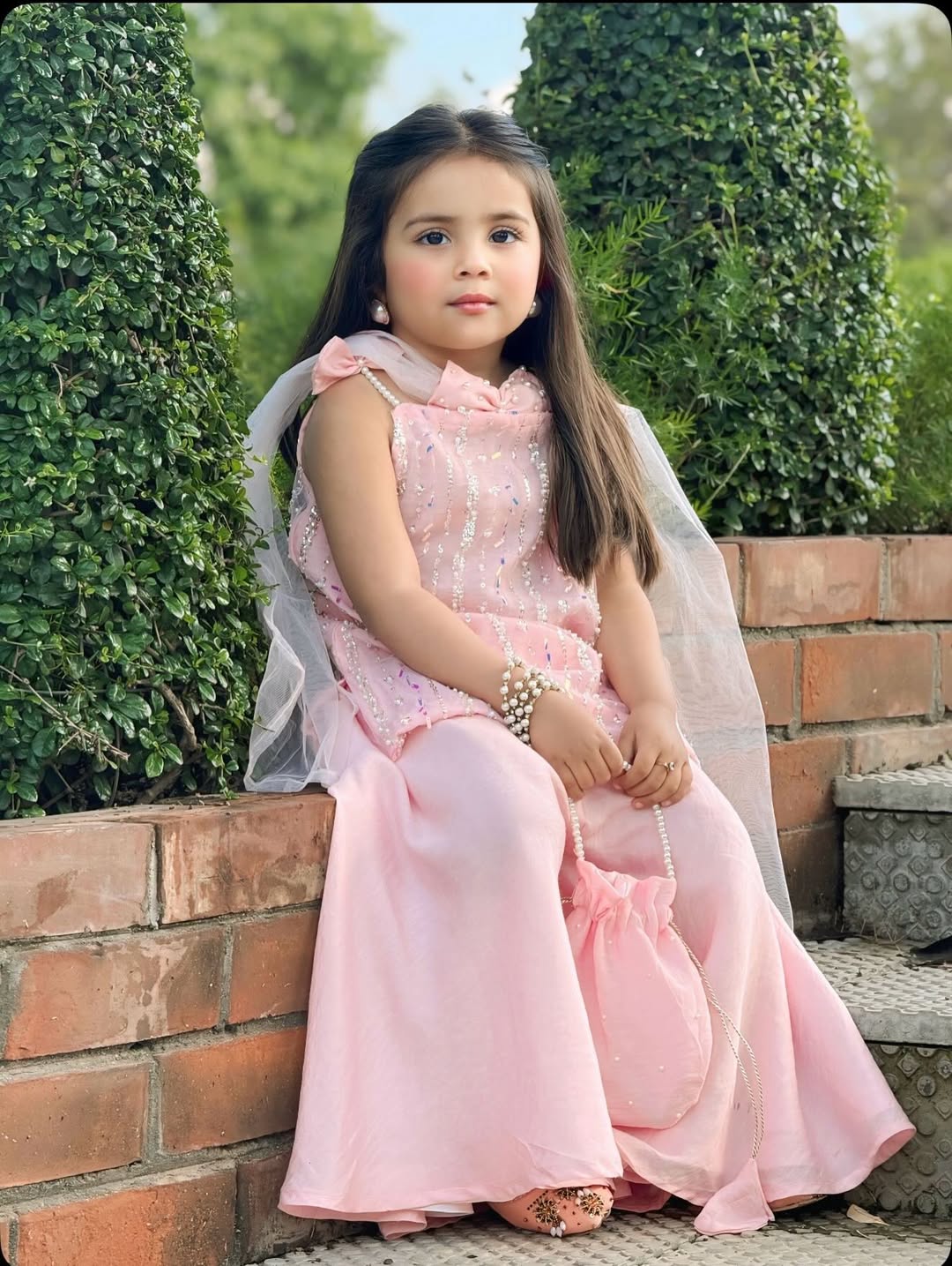 Blush Pearl Ethnic Sharara Set
