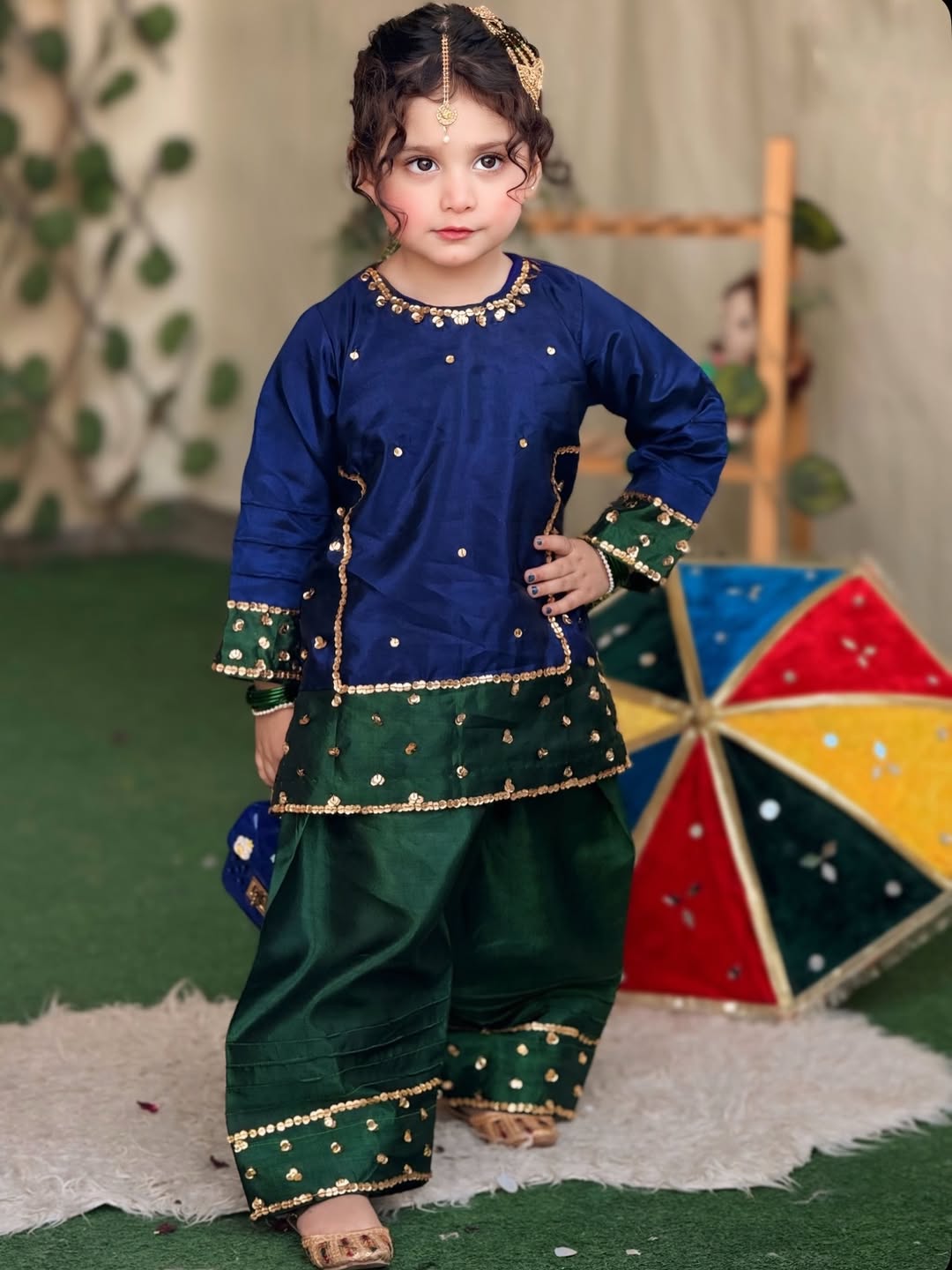 Meherza Traditional Kurti Sharara Set