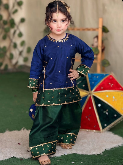 Meherza Traditional Kurti Sharara Set