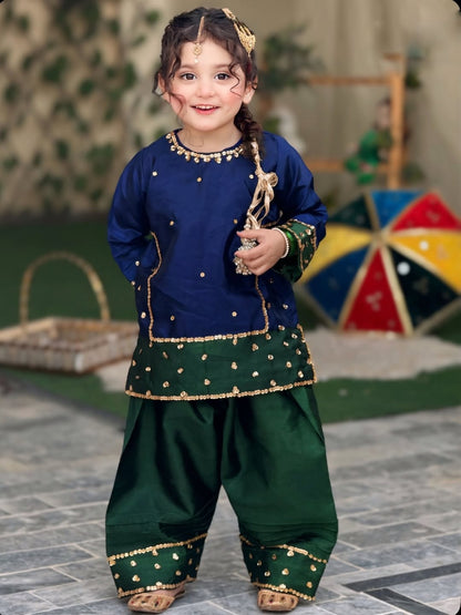 Meherza Traditional Kurti Sharara Set