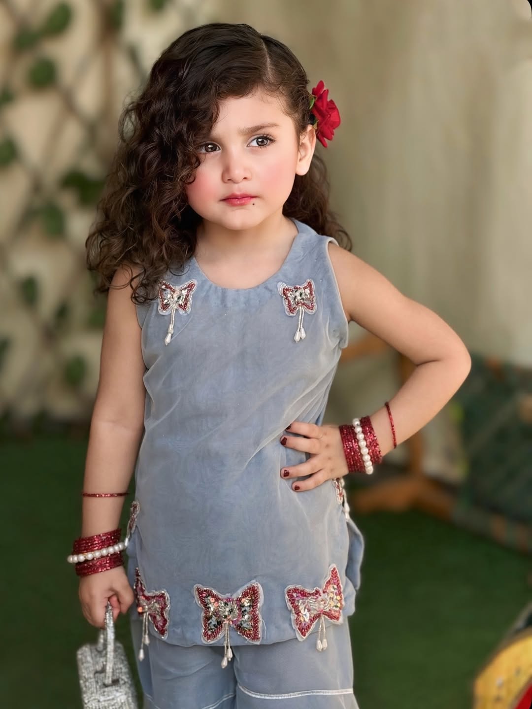 Maherina Aura Festive Stylish  Kurti Palazzo Set