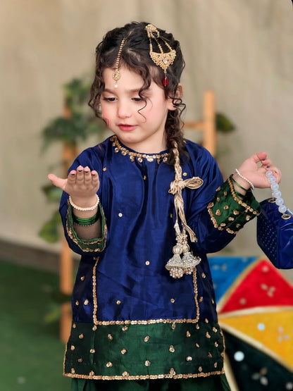Meherza Traditional Kurti Sharara Set