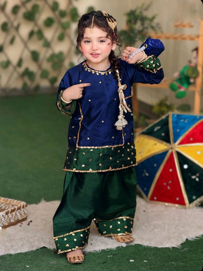 Meherza Traditional Kurti Sharara Set