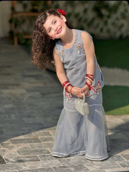 Maherina Aura Festive Stylish  Kurti Palazzo Set
