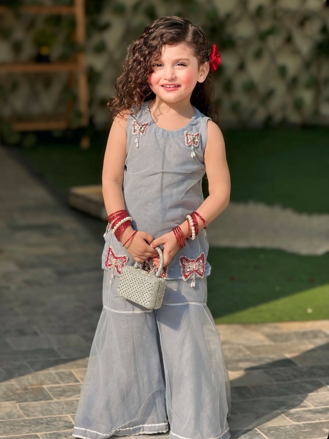 Maherina Aura Festive Stylish  Kurti Palazzo Set