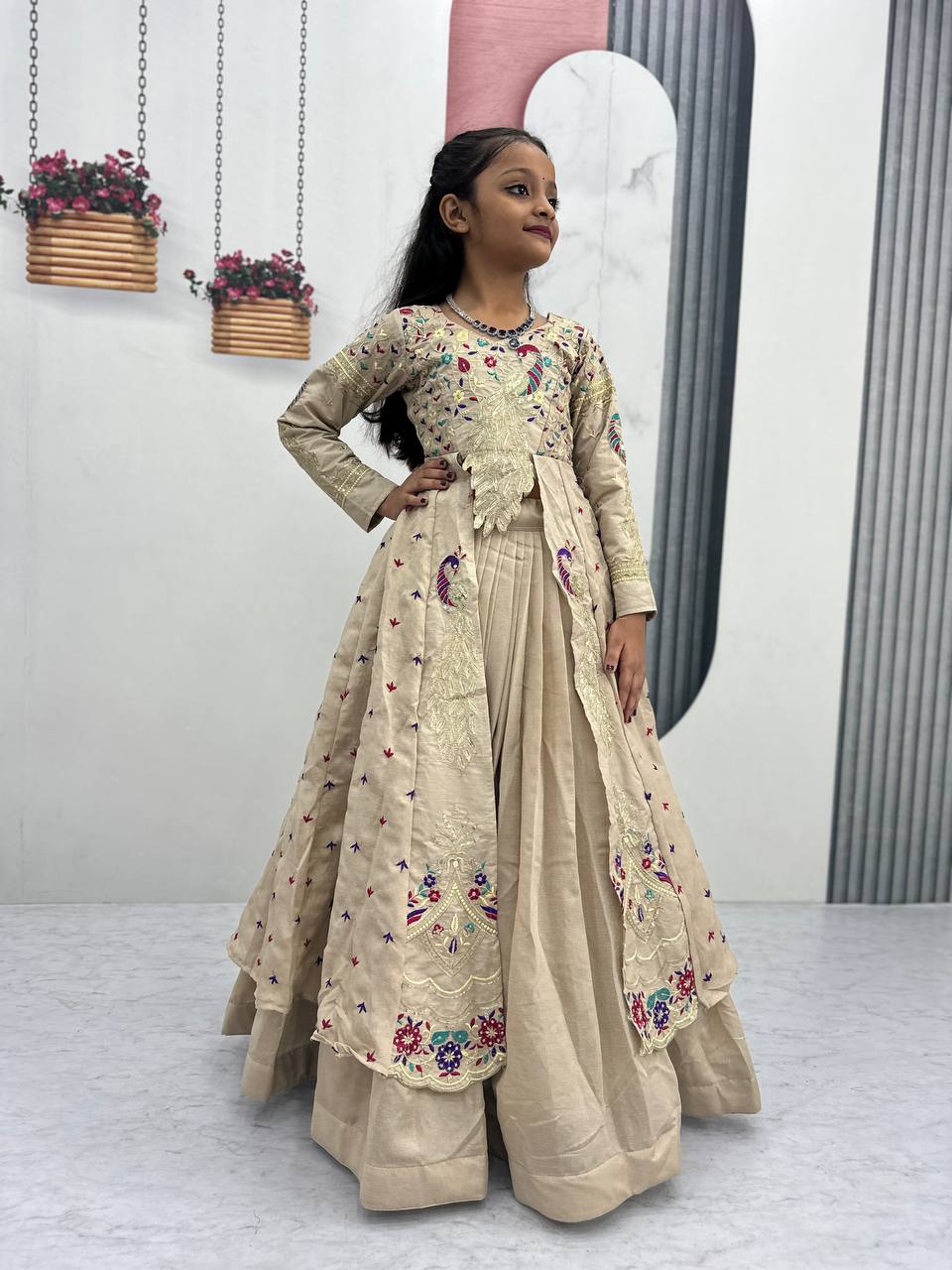 Anaya Ivory Bloom Festive Lehenga Set