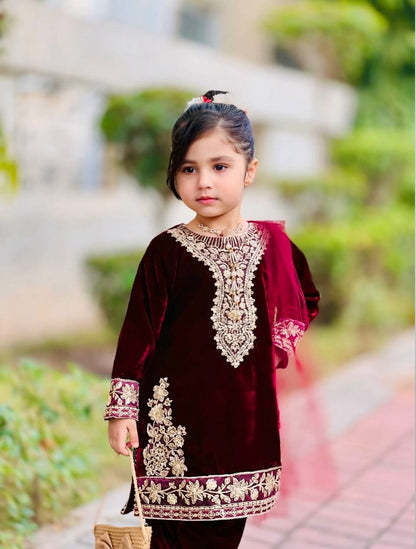 Aarohi Royal Velvet Suit Set
