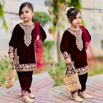 Aarohi Royal Velvet Suit Set