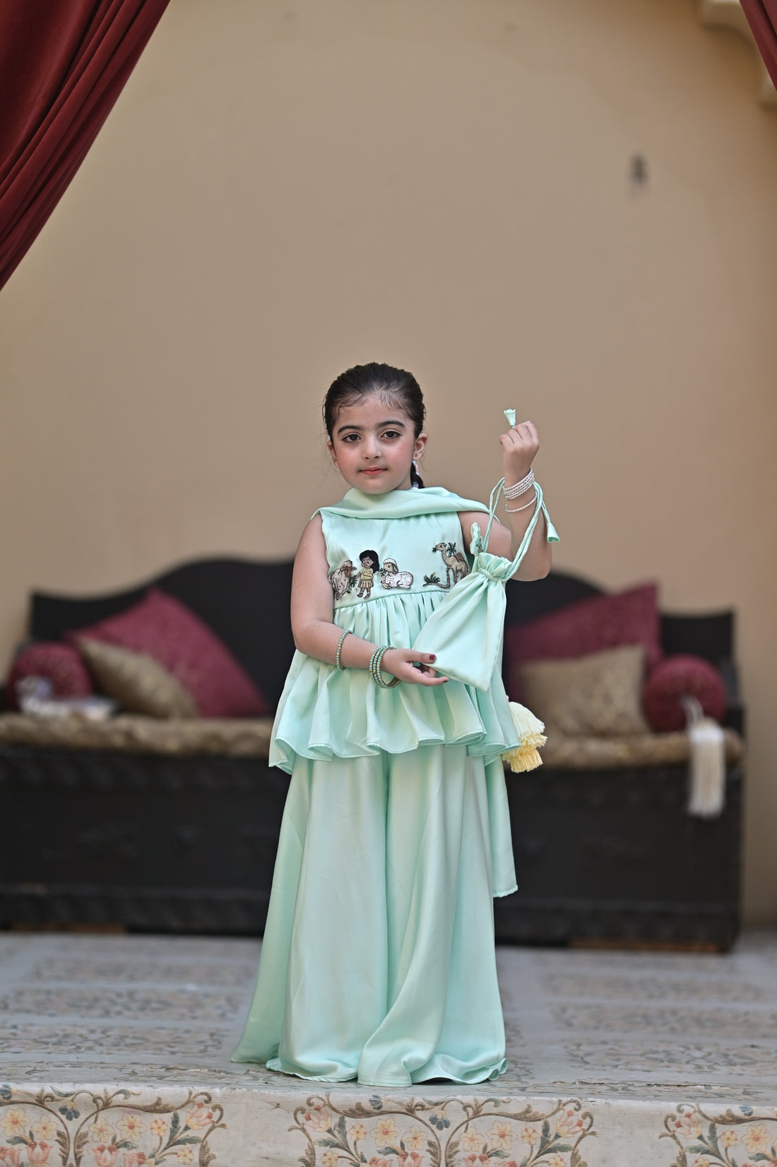 Moonlight Princess Festive Kurti Sharara Dupatta Set
